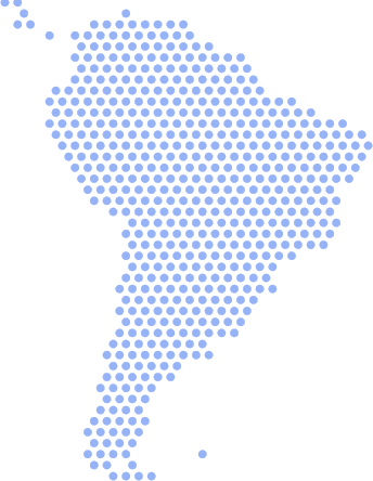 Mapa de Sudamérica con presencia de DespegApp